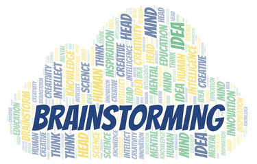 Brainstorming word cloud.