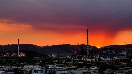 Sunset in some cities in Australia