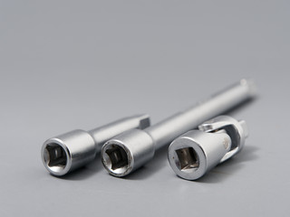 Fototapeta premium auto repair wrenches on a gray background
