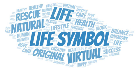 Life Symbol word cloud.