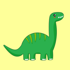 Cute kauwaii Dinosaur dino  Brontosaurus