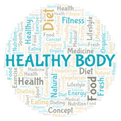 Fototapeta premium Healthy Body word cloud.