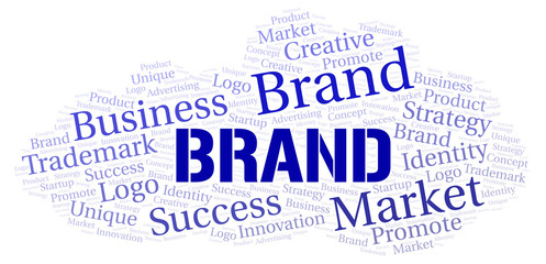 Fototapeta premium Brand word cloud.