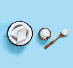 Coconut oil in a bowl with a spoon