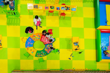Top view concept of the playing field
