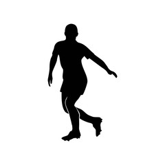 Fototapeta na wymiar soccer player silhouette logo vector
