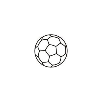 Silhouette soccer ball logo vector design illustration