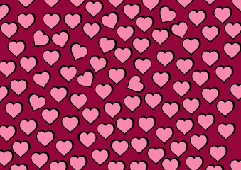 seamless pattern with hearts