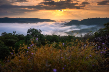 Obraz premium sunset in mountains