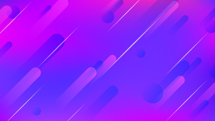 Abstract Blue, Violet Waves on the Dark. Abstract Digital Background. Future Technology Concept. Minimalistic Style. Geometric Gradient Circle.