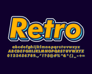Vintage retro alphabet 