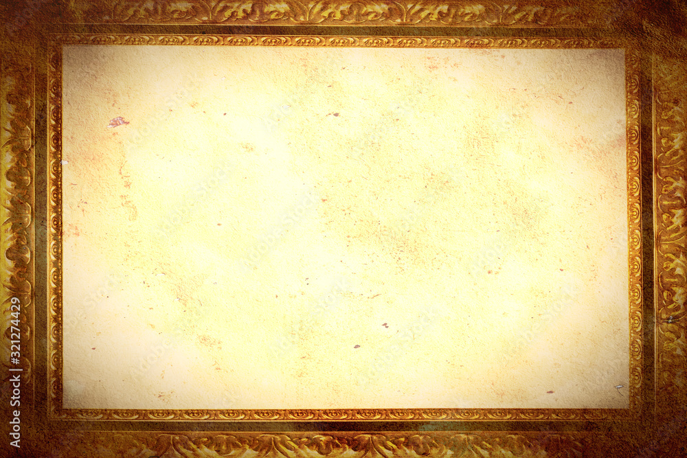 Poster frame with texture of old paper. template for design