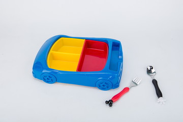 Cutlery in the shape of a lovely car is mainly used for children, so that they prefer to eat...