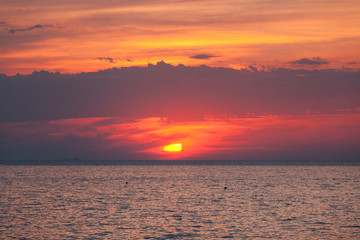 Sunset over sea