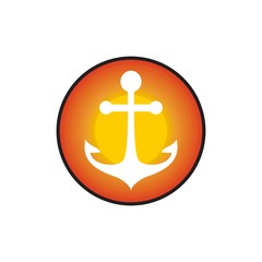 Illustration abstract anchor marine ship logo vector design creative