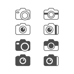Camera vector icon illustration design template