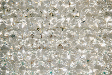 Beautiful shiny diamonds swarovski crystal background. Luxury, wealth. Cover pattern. Macro photo,...