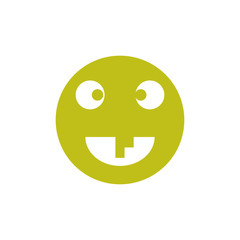 Fototapeta premium smile and stupid icon vector logo template EPS10