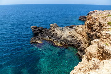 A beautiful view of a rocky coastline