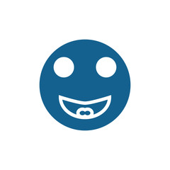 smile and stupid icon vector logo template EPS10