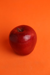 delicious and bright red apple