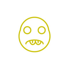 smile and stupid icon vector logo template EPS10