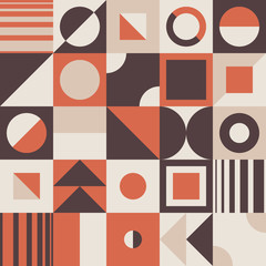 Tiles with geometric patterns. Simple seamless background. Nice stylish colors. Mosaic.