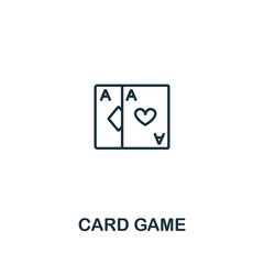 Card Game icon from elderly care collection. Simple line element Card Game symbol for templates, web design and infographics