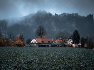 Nebel in Rathen Sächsische Schweiz
