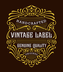 Victorian Decorative Badges Classic Label Design Element