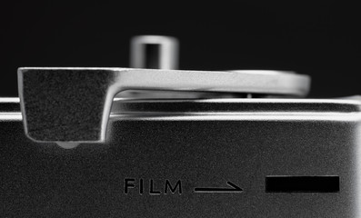 Film wind lever of old rangefinder camera