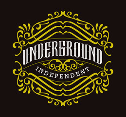 Victorian Decorative Badges Classic Label Design Element