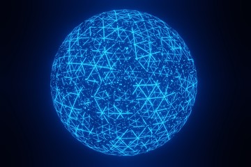 Sci- Fi futuristic of Sphere Abstract Digital Technology, 3D rendering