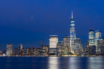 Obraz premium Lower Manhattan New York City Skyline at Night