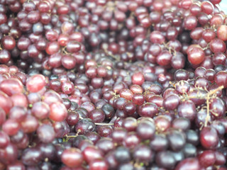 Full frame shot of fresh grape for sale in local market. grape background, farmer market.