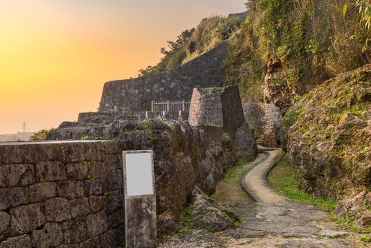 Urasoe, Okinawa, Japan at Urasoe Castle Ruins. The site is part of the infamous Hacksaw Ridge.
