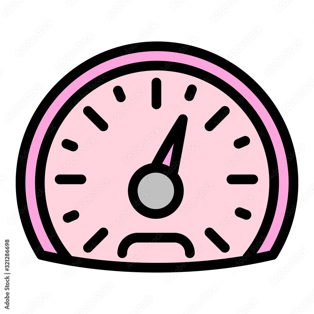 Poster speedometer icon. outline speedometer vector icon for web design isolated on white background