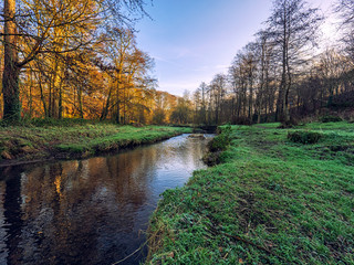 wide angle view of winter countryside morning ,Northern Ireland