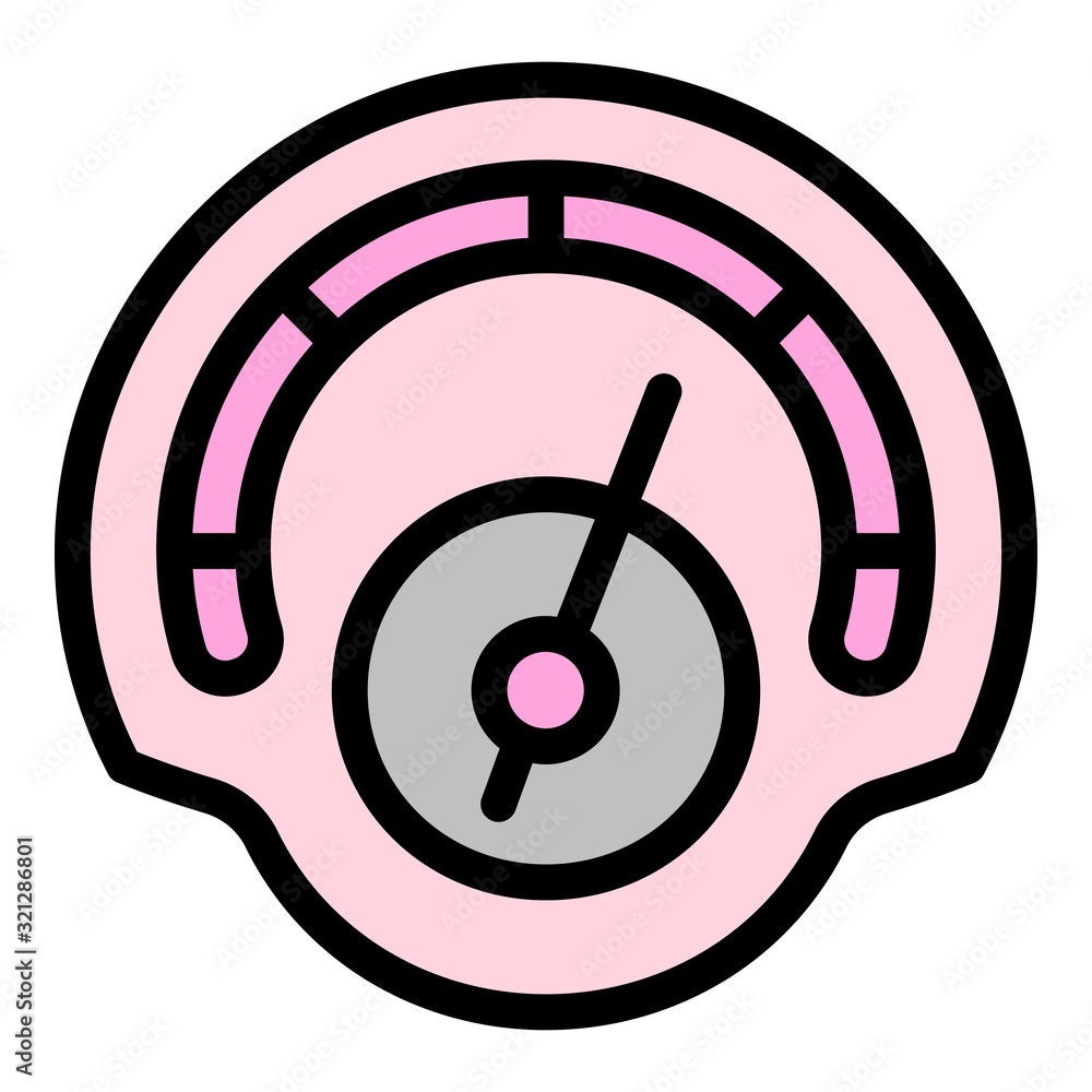 Poster futuristic speedometer icon. outline futuristic speedometer vector icon for web design isolated on w
