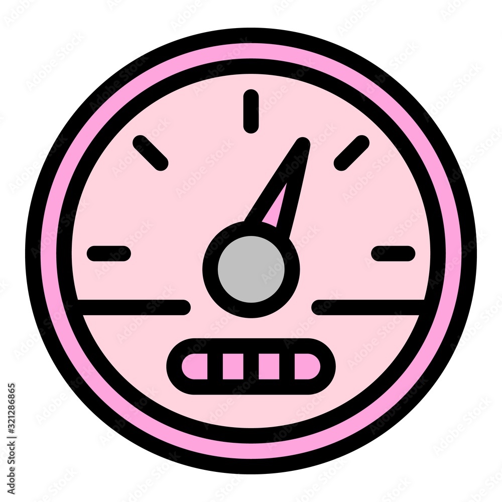 Poster speedometer indicator icon. outline speedometer indicator vector icon for web design isolated on whi