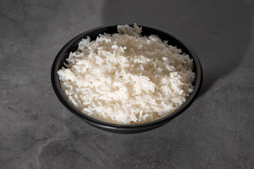 Steamed rice in a bowl