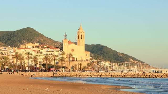 The seaside resort of Sitges in Catalonia, Spain