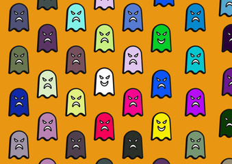 seamless pattern with baby icons