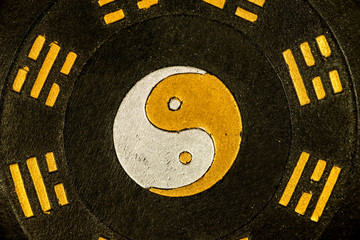 Chinese Taoism symbol with yin and yang sign