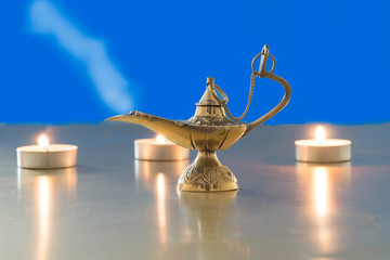 Magic genie lamp used for creating wishes and manifestations.