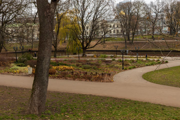 park in Riga in the fall
