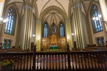 Fototapeta na wymiar catholic church in Riga inside