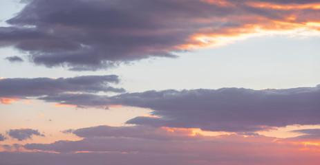 Beautiful colorful sunset sky. Nature sky backgrounds.	