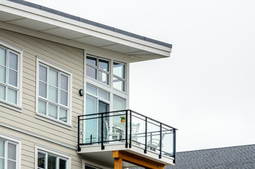 Apartment buildings in Vancouver, Canada. Residential architecture