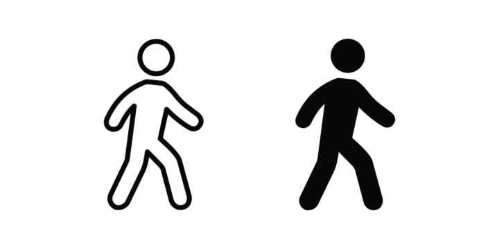 vector illustration of walking man isolated icon